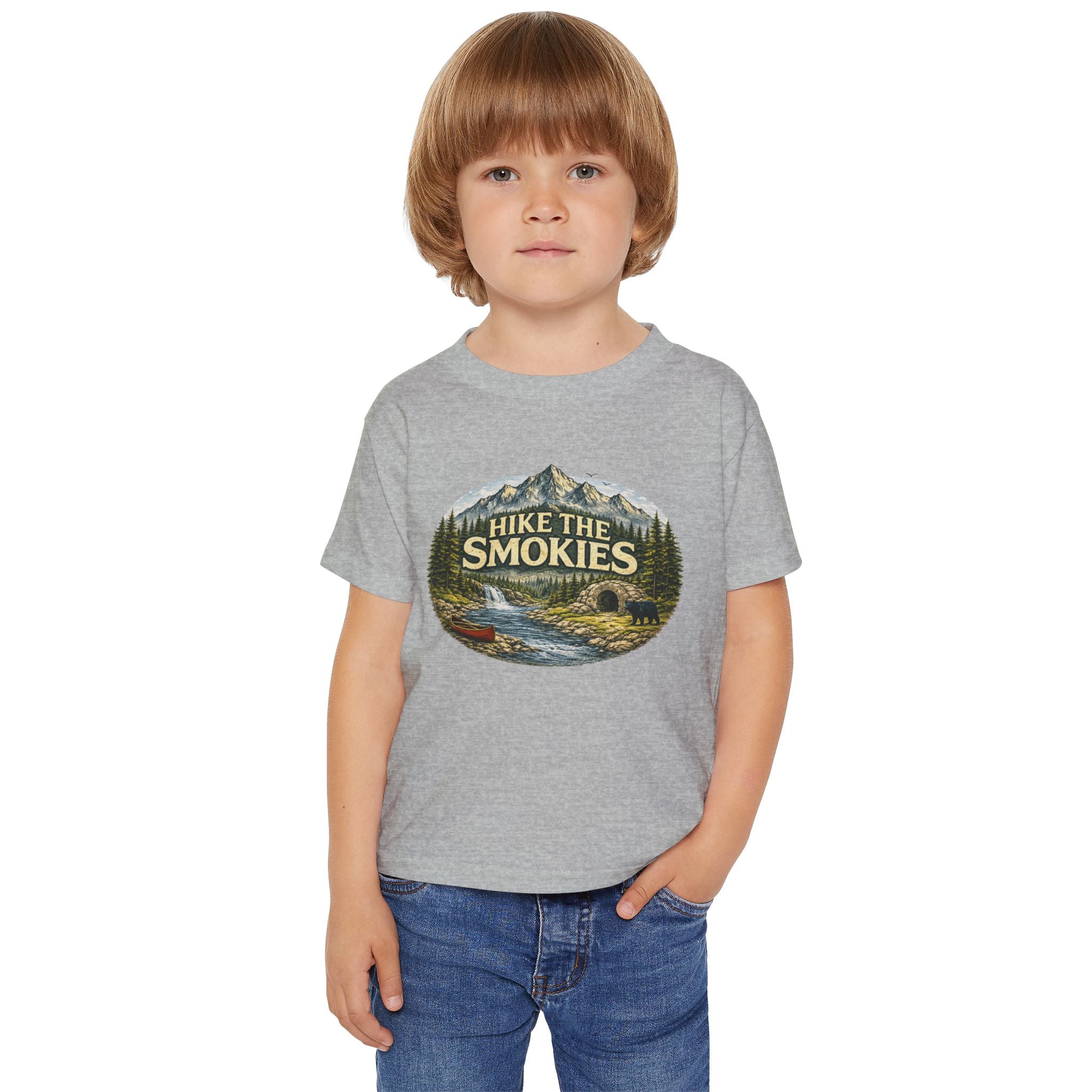 Toddler T‑Shirt — "Hike The Smokies" Mountain & Bear Outdoor Adventure Tee