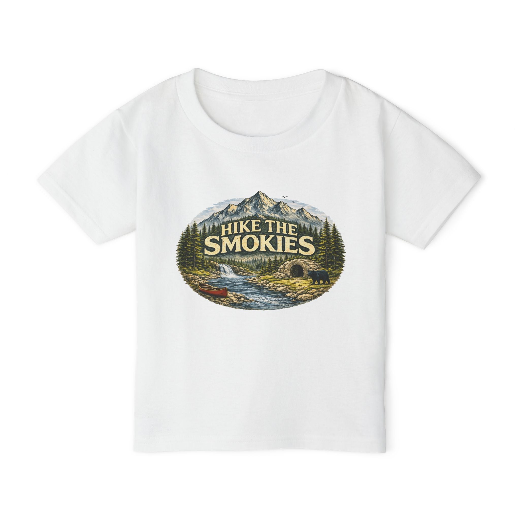 Toddler T‑Shirt — "Hike The Smokies" Mountain & Bear Outdoor Adventure Tee
