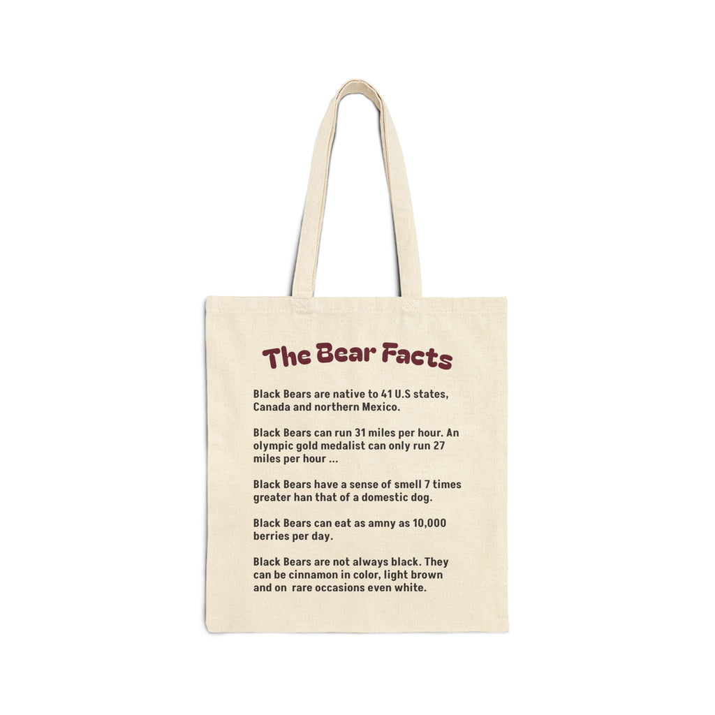 Tote Bag — "The Bear Facts" Educational Canvas Tote (Wildlife Facts, Nature Lover Gift)