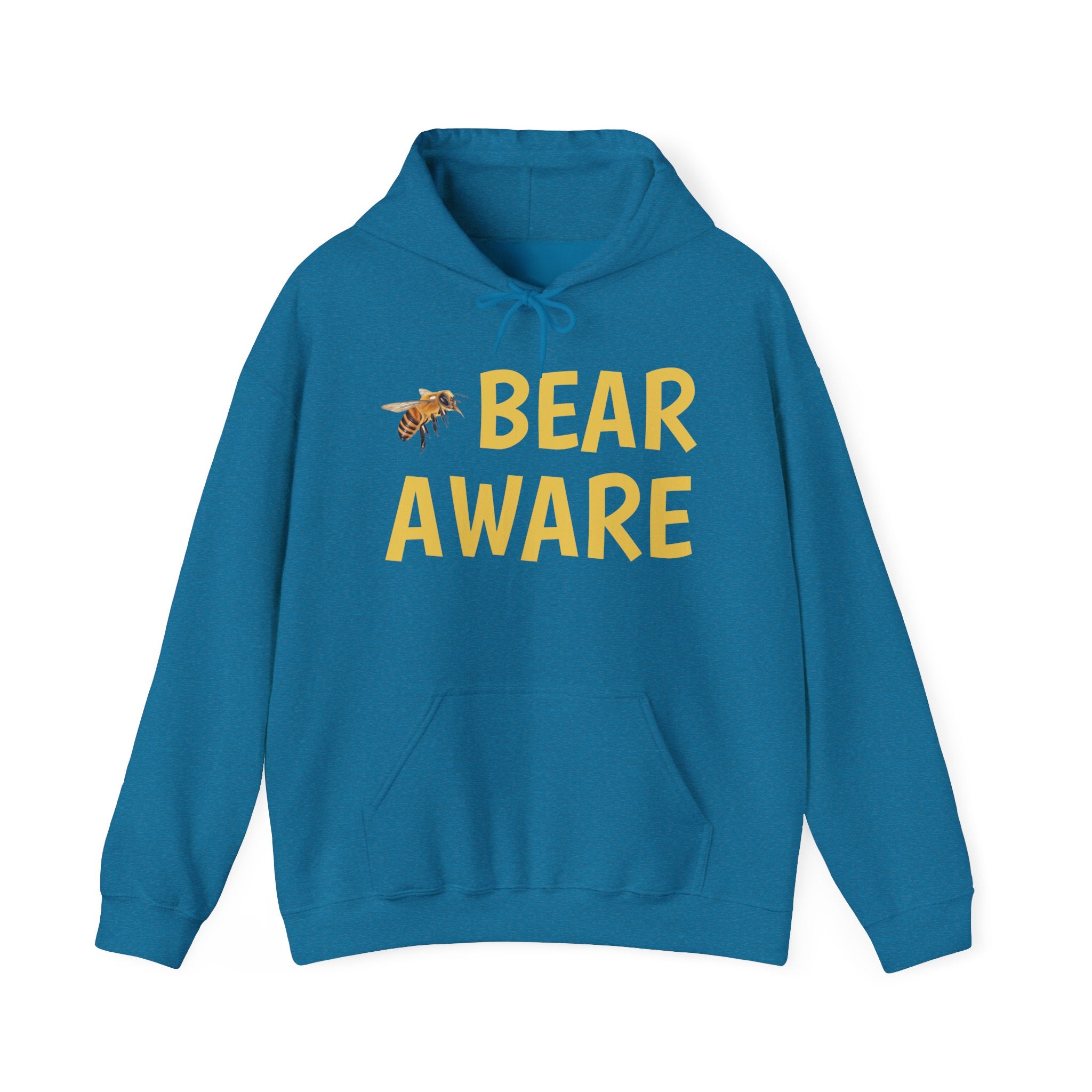 Bear Aware Hoodie - Cute Bear Illustration Wildlife Conservation Pullover
