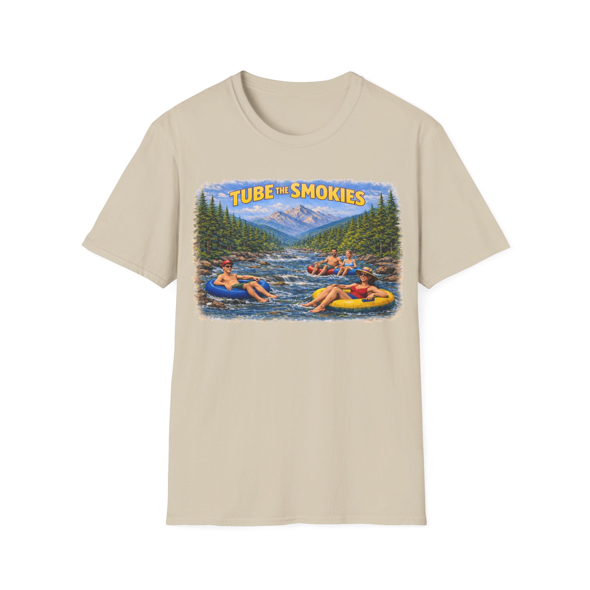 Tube the Smokies Unisex T-Shirt — River Tubing Graphic Tee for Smoky Mountains Fans