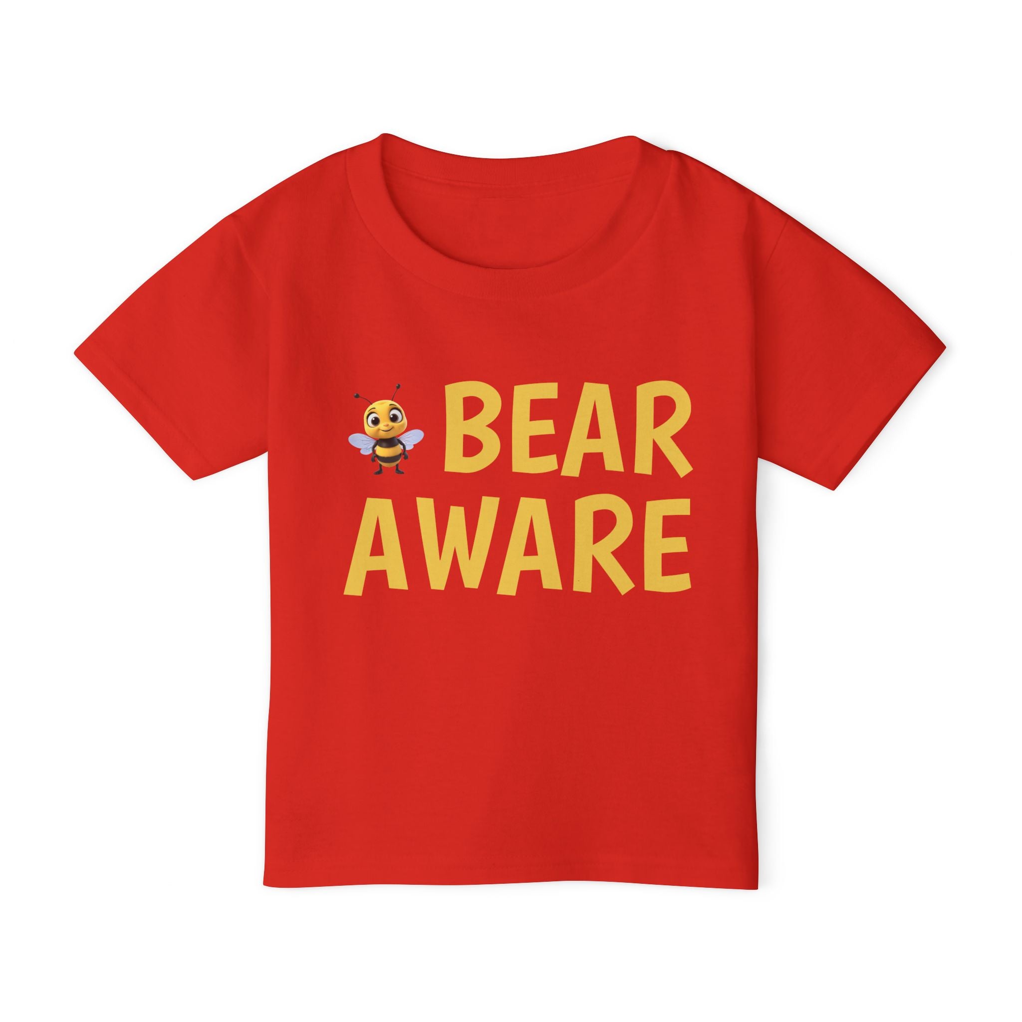Bear Aware Toddler T-Shirt — Cute Bee Graphic Kids Tee