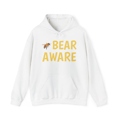 Bear Aware Hoodie - Cute Bear Illustration Wildlife Conservation Pullover