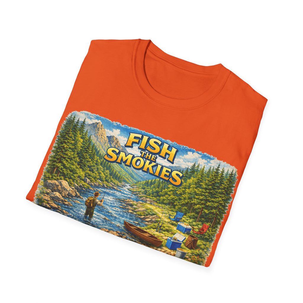 Fish the Smokies Unisex T-Shirt — Scenic Fishing River Graphic Tee