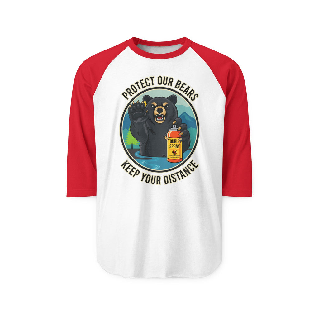 Protect Our Bears  Unisex Raglan 3/4 sleeve Tee Shirt