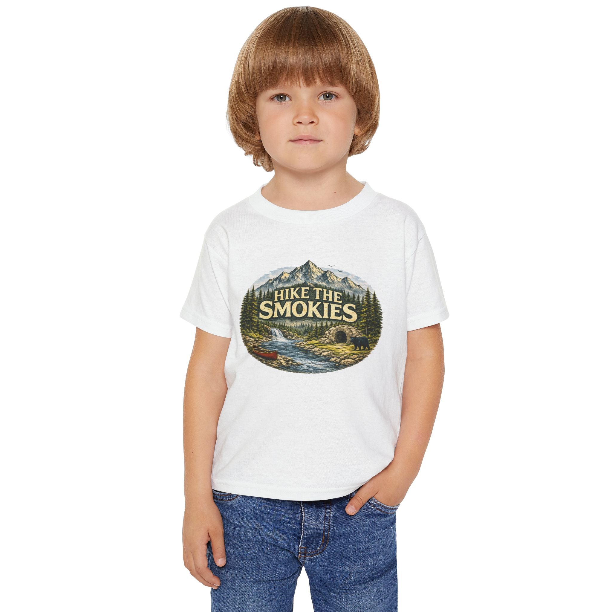 Toddler T‑Shirt — "Hike The Smokies" Mountain & Bear Outdoor Adventure Tee