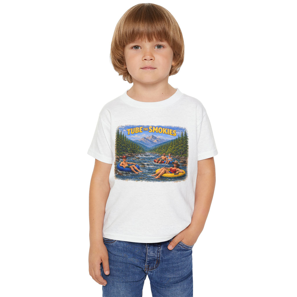 Tube the Smokies Toddler T-Shirt - Kids Summer River Tubing Graphic Tee