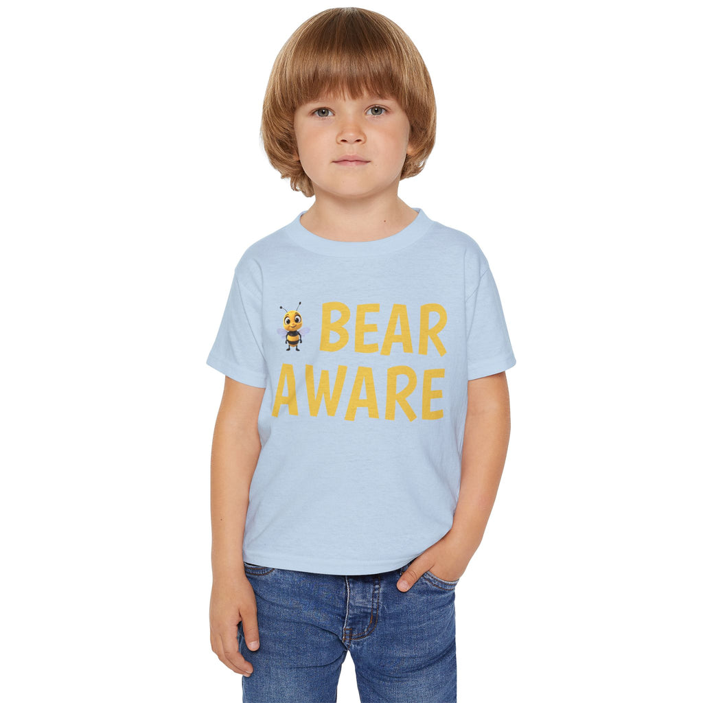 Bear Aware Toddler T-Shirt — Cute Bee Graphic Kids Tee