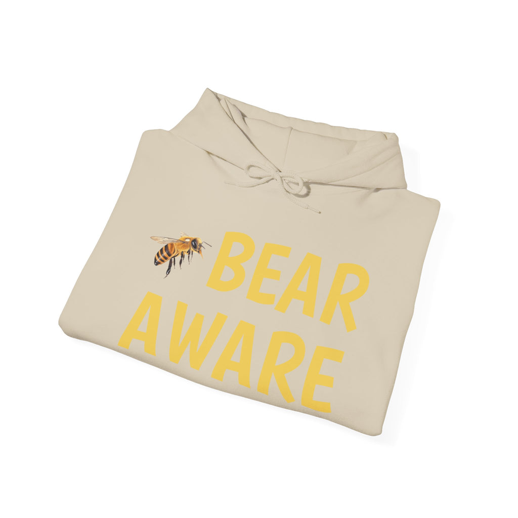 Bear Aware Hoodie - Cute Bear Illustration Wildlife Conservation Pullover