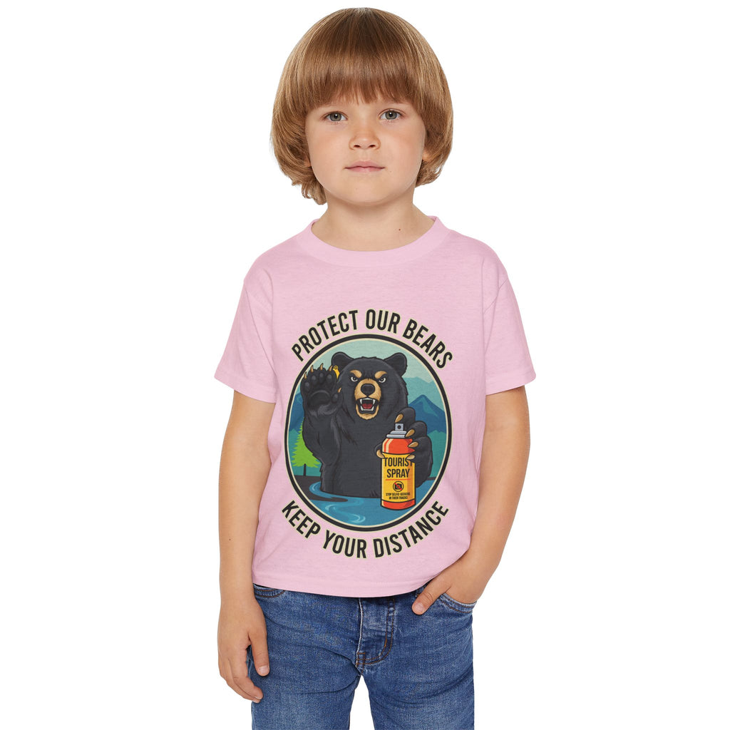 Toddler T-Shirt — "Protect Our Bears, Keep Your Distance" Graphic Tee