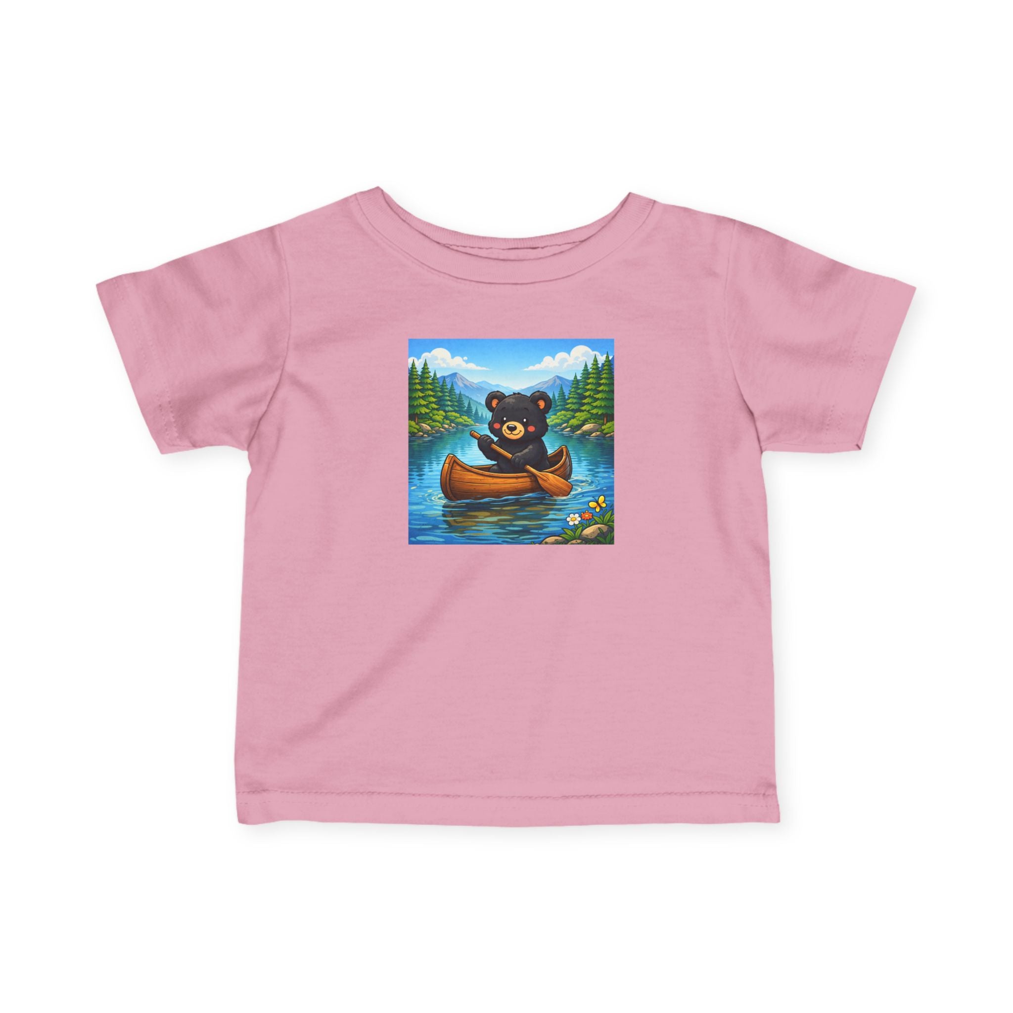 Infant Tee — Cute Bear Canoe Design (Baby T‑Shirt)