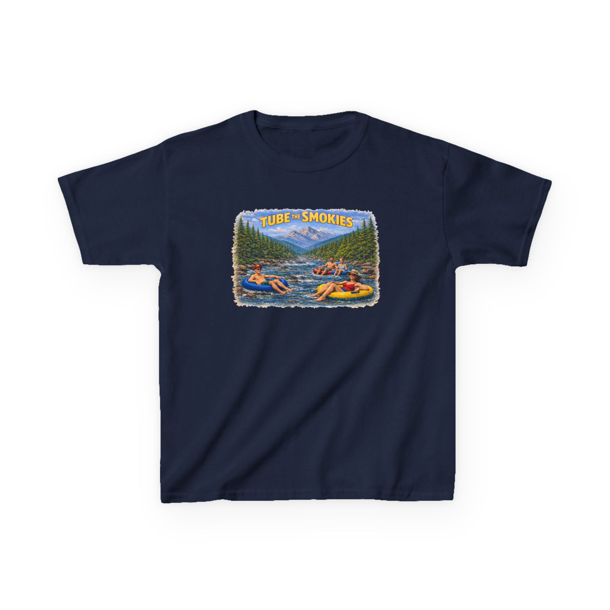 Kids Tee — 'Tube the Smokies' River Float Graphic