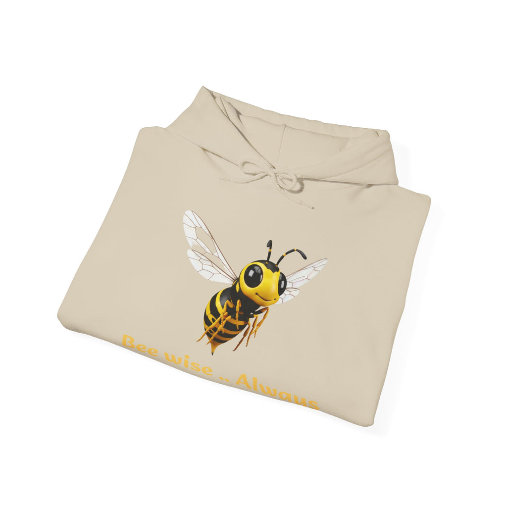 Bee Wise Hoodie — "Bee wise... Always hike with a friend" Nature Lover Graphic Hoodie