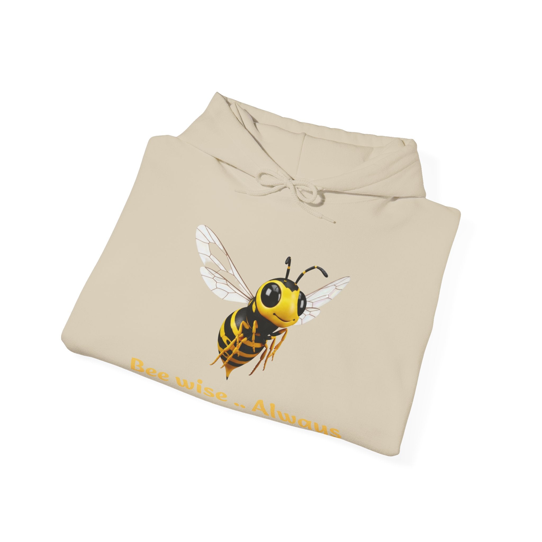 Bee Wise Hoodie — "Bee wise... Always hike with a friend" Nature Lover Graphic Hoodie