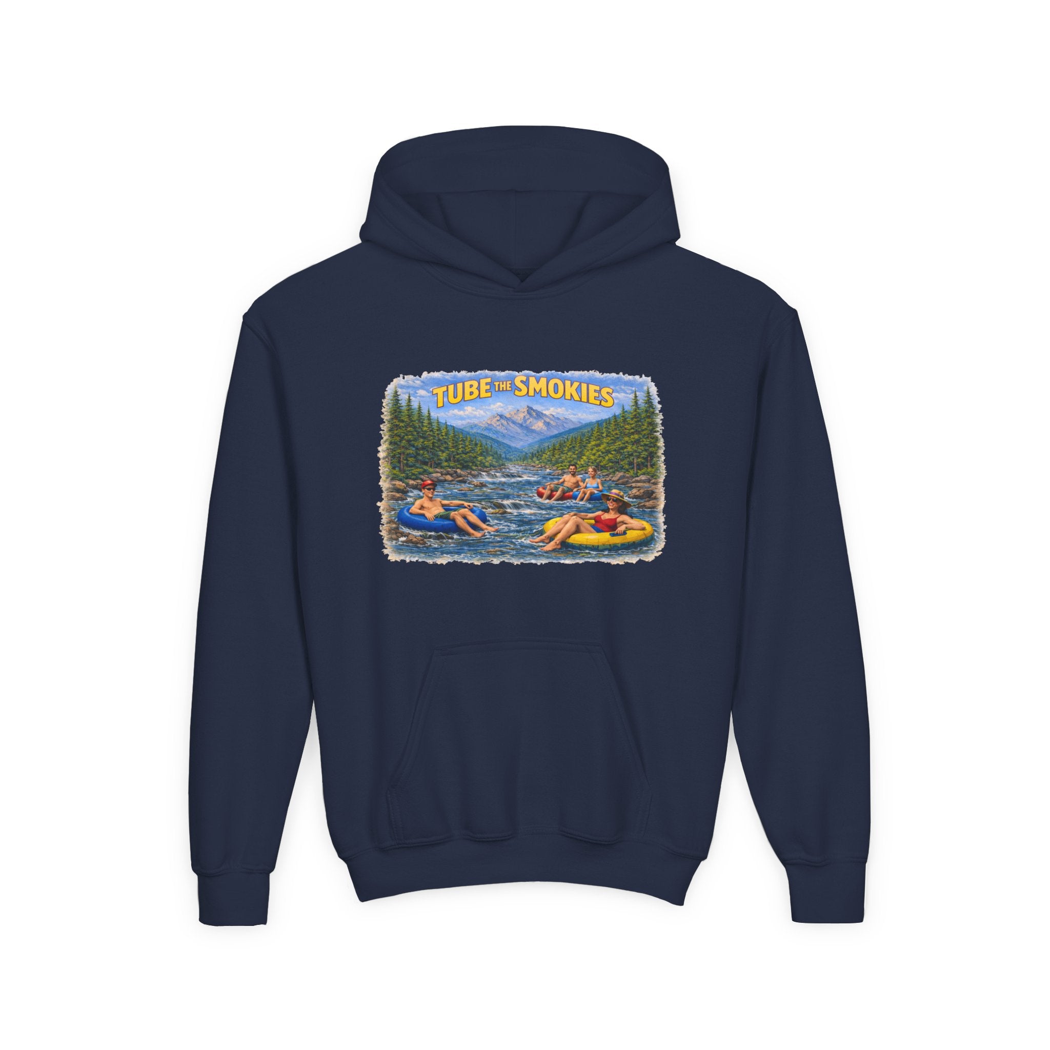 Tube The Smokies Youth Hoodie – River Tubing Graphic Sweatshirt