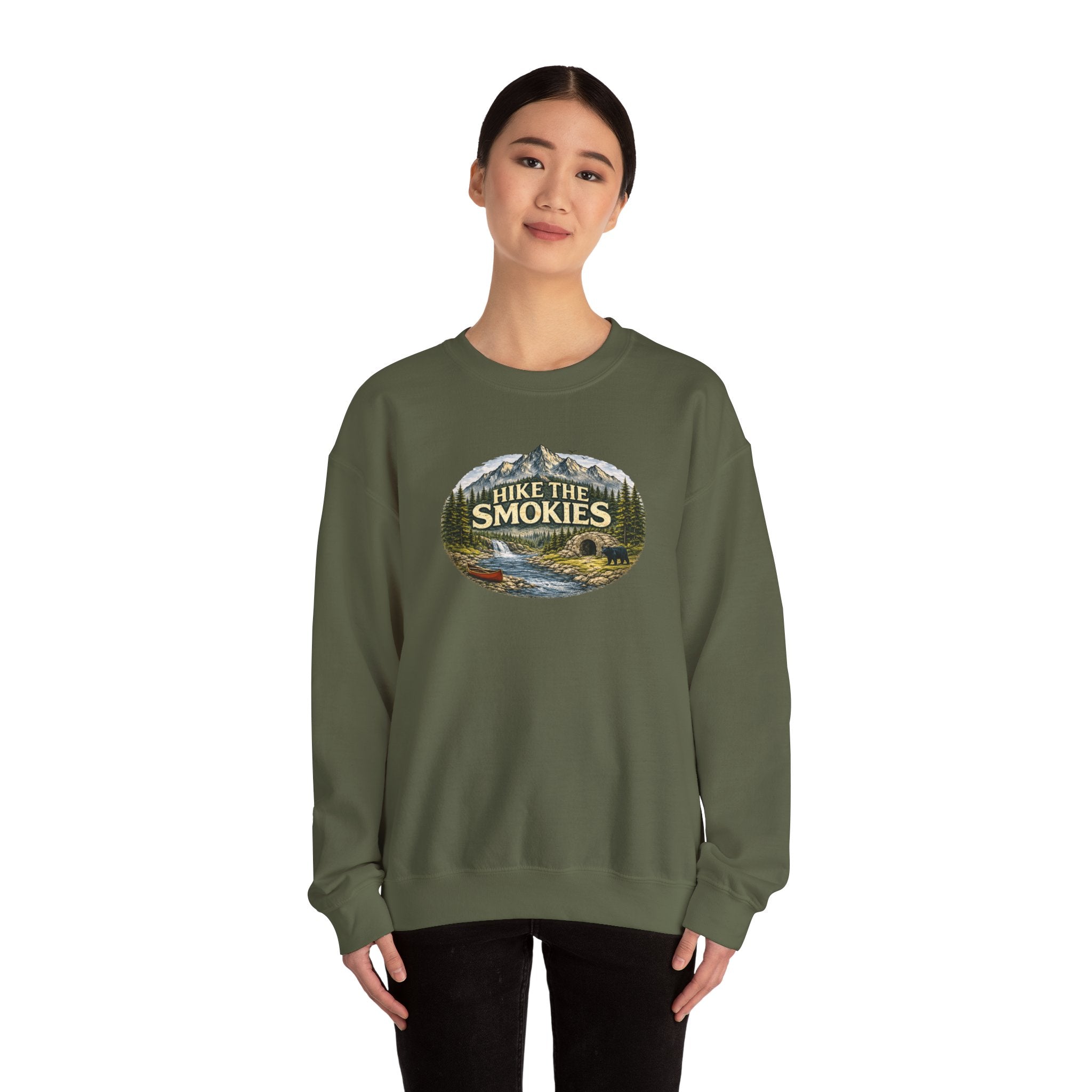 Hike the Smokies Sweatshirt — Mountain Trail Vintage Unisex Crewneck