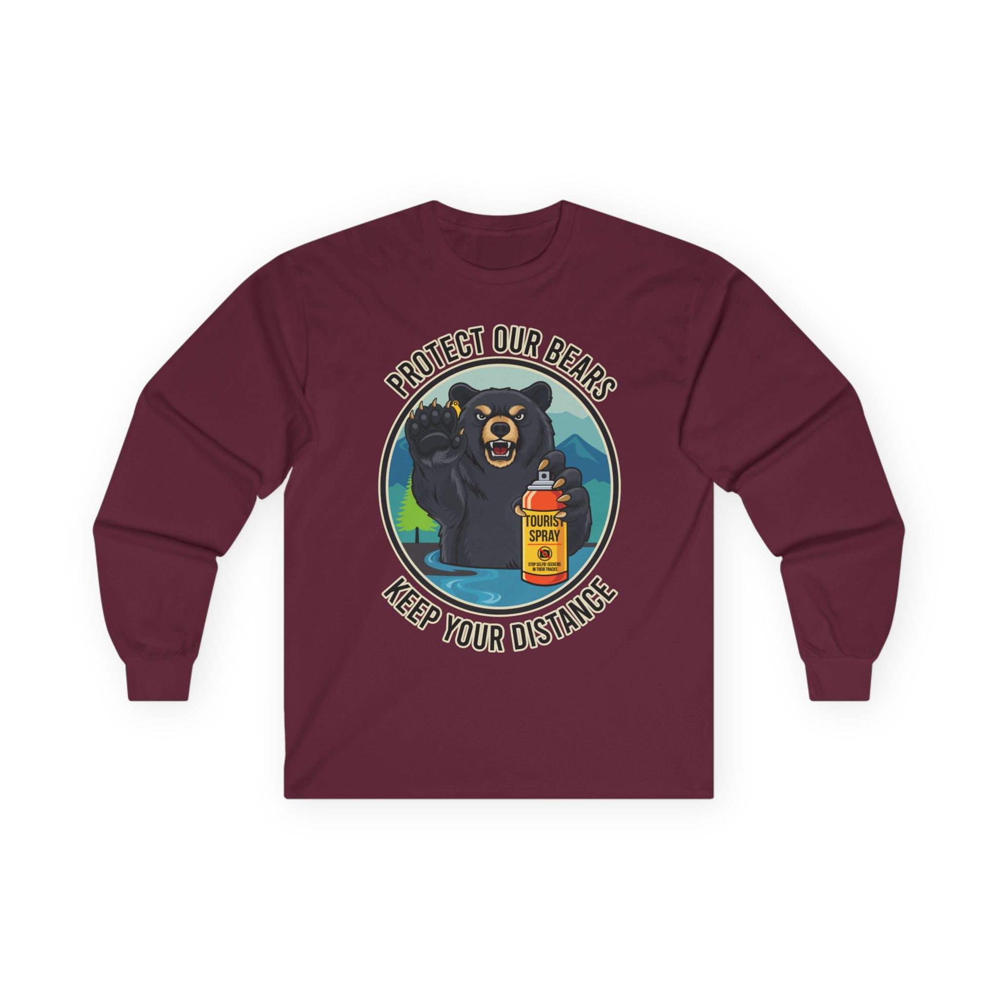 Protect Our Bears Long Sleeve Tee — Keep Your Distance Graphic Shirt