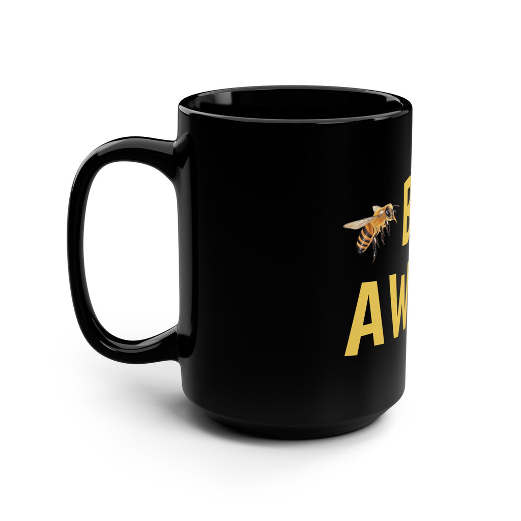 Bear Aware 15oz Black Coffee Mug — Wildlife Safety Gift