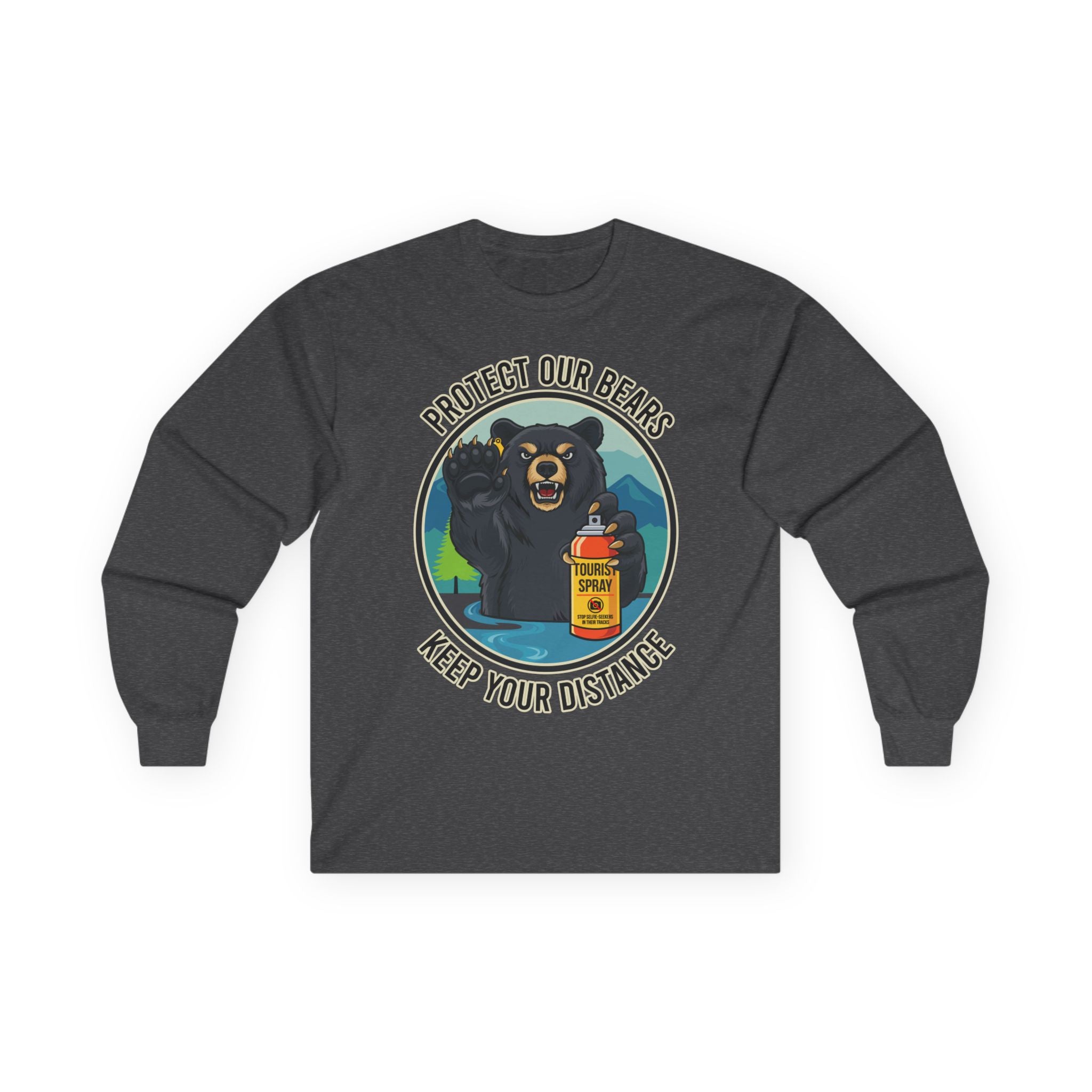 Protect Our Bears Long Sleeve Tee — Keep Your Distance Graphic Shirt