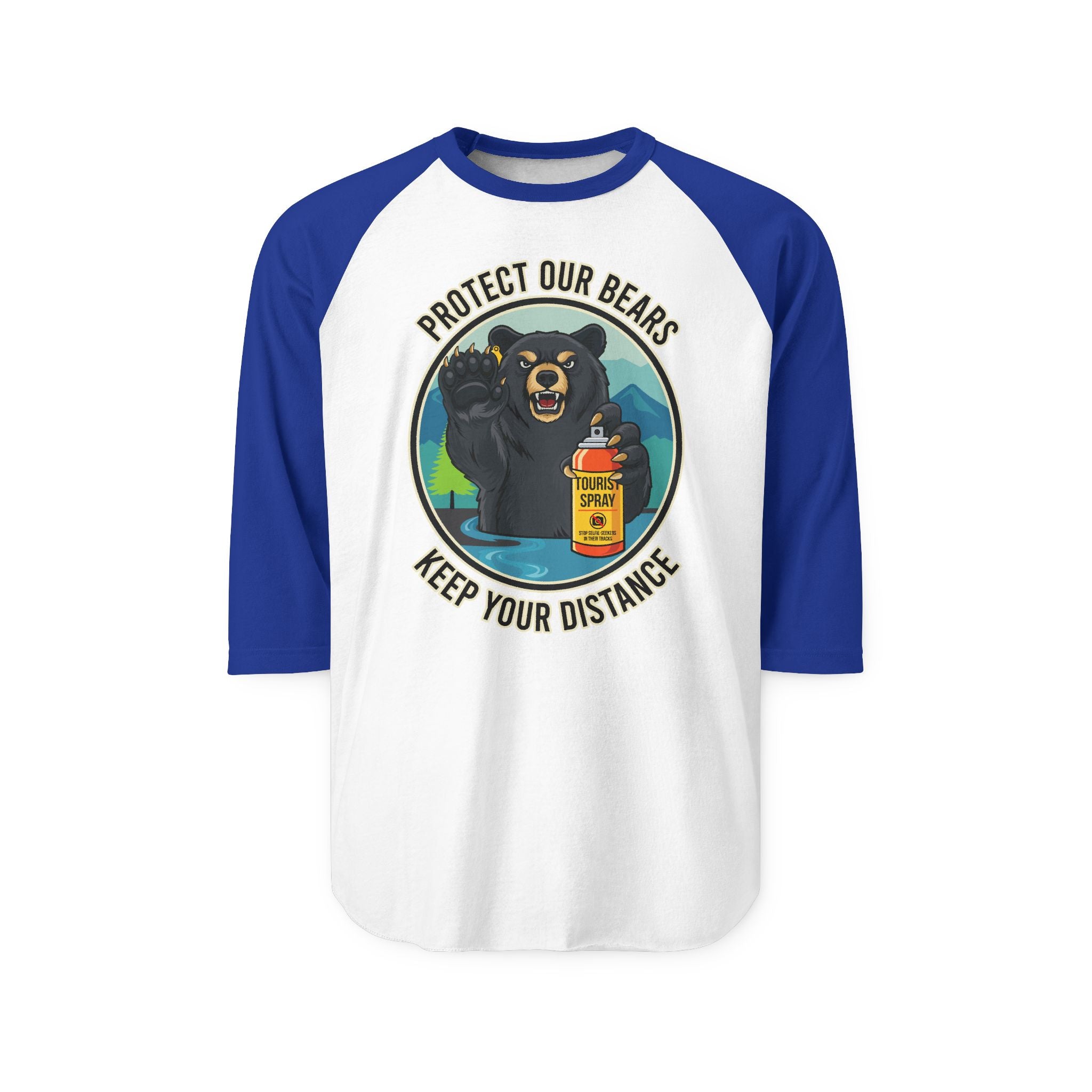 Protect Our Bears  Unisex Raglan 3/4 sleeve Tee Shirt