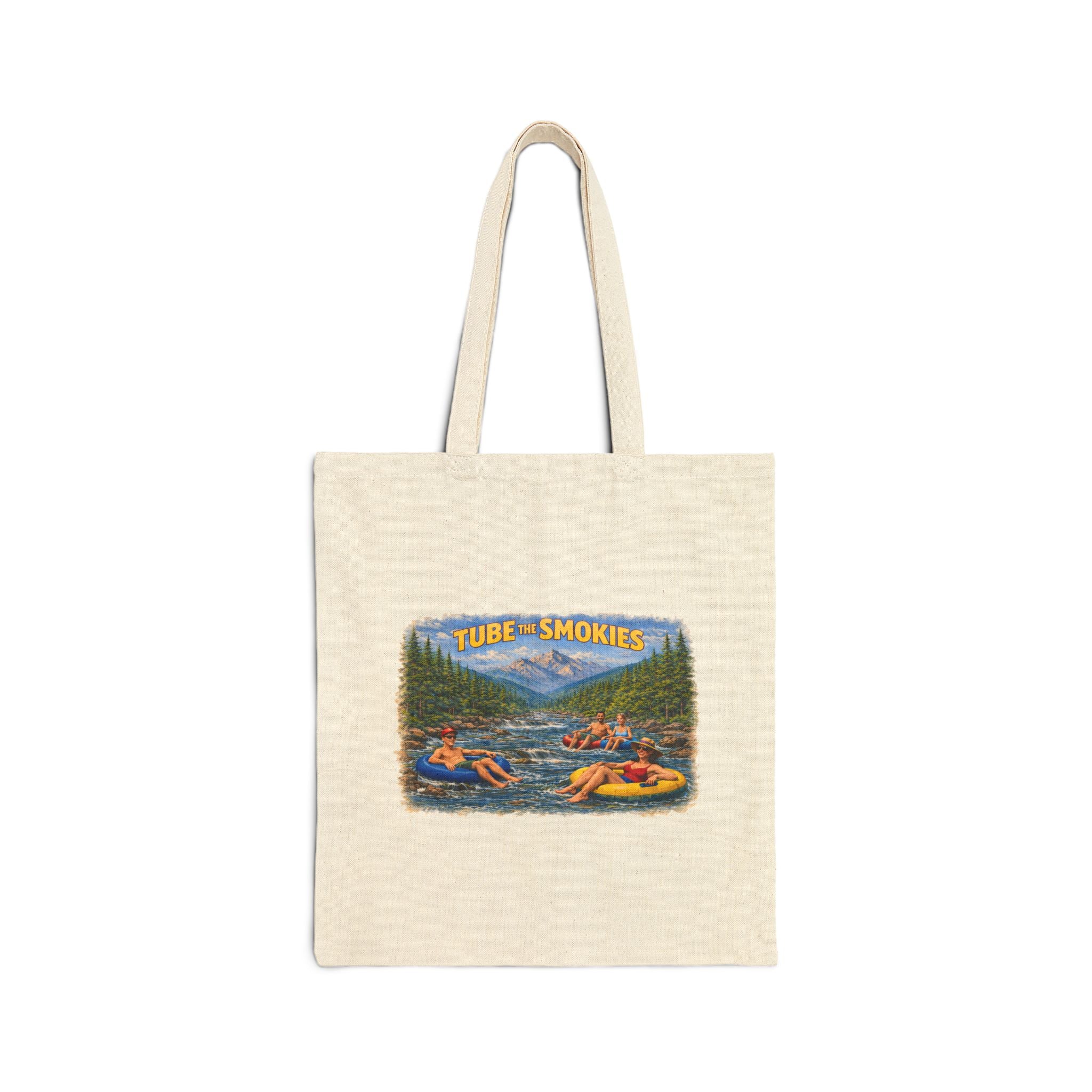 Tube the Smokies Tote Bag – River Tubing Cotton Canvas Tote