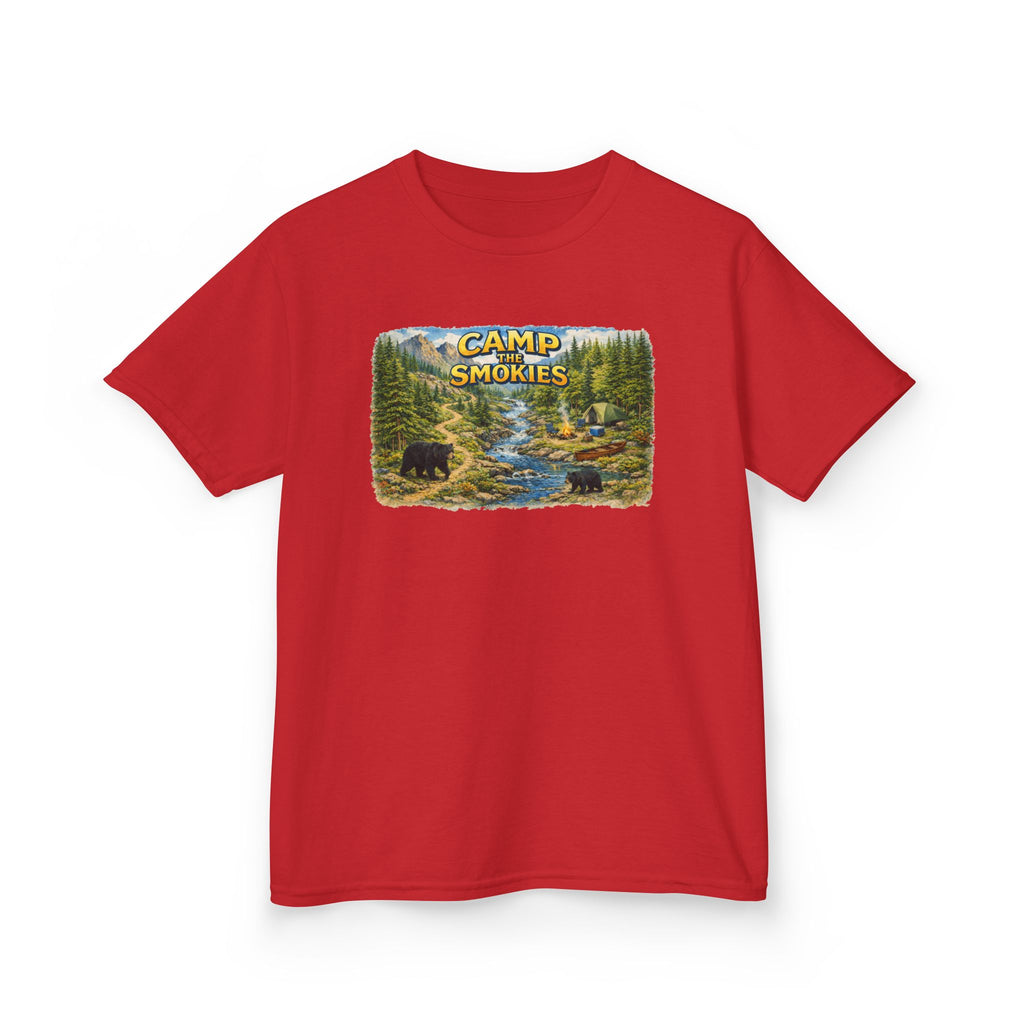 Kids Camp The Smokies T-Shirt — Scenic Smoky Mountains Camp Tee