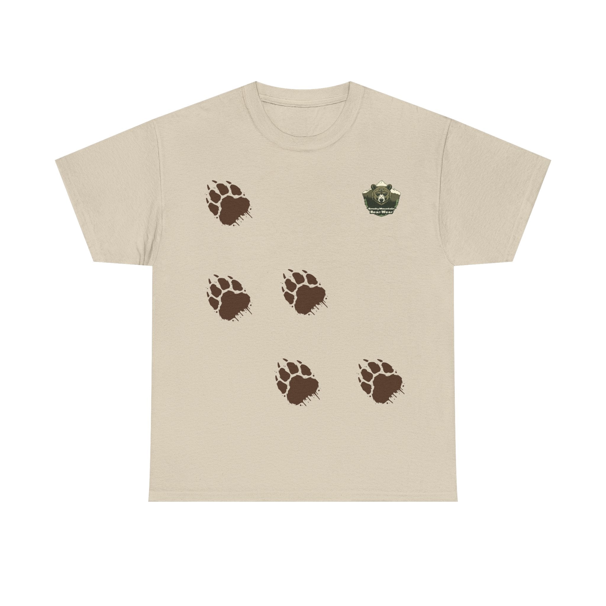 Muddy Bear Pawprint Unisex T‑Shirt — Wildlife Awareness