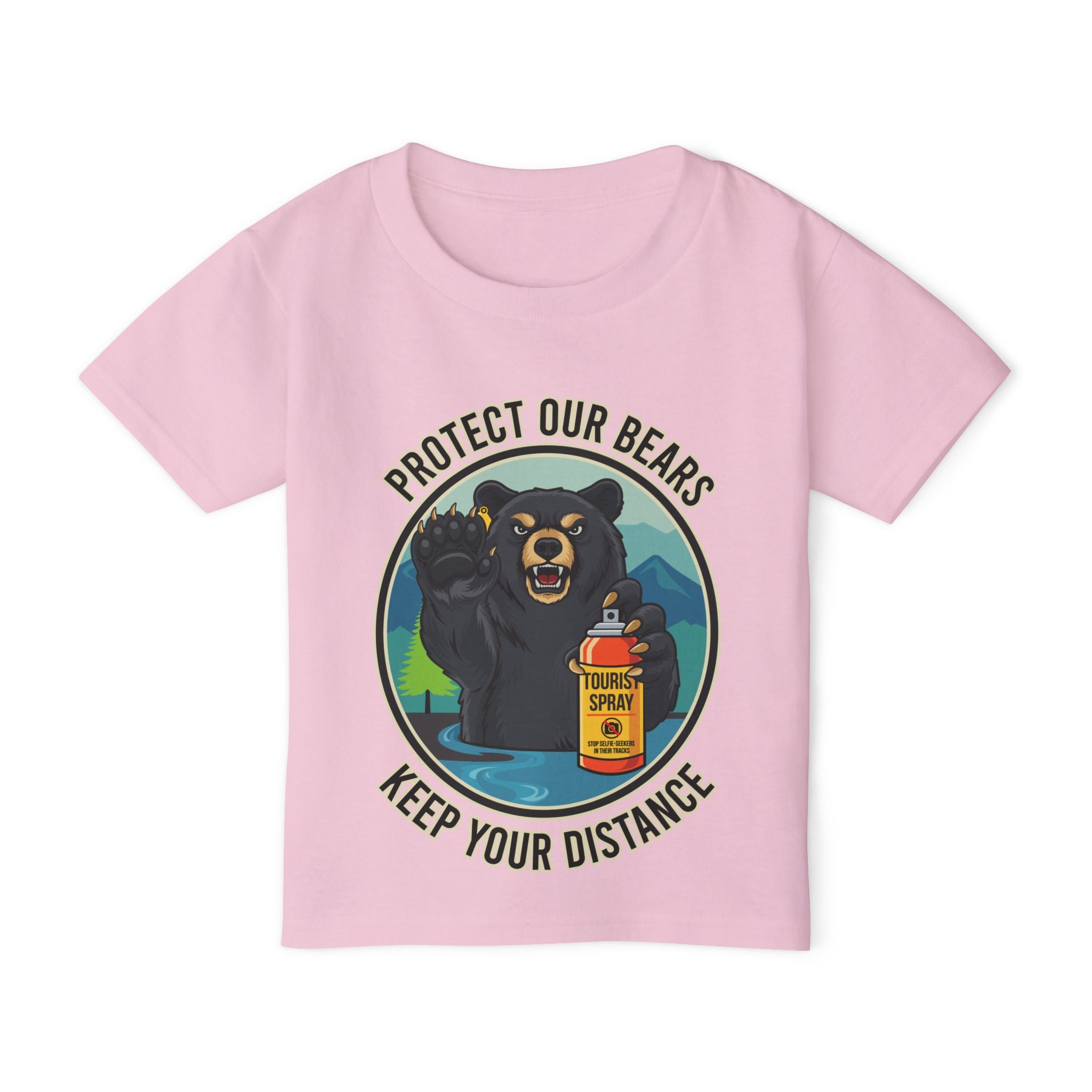 Toddler T-Shirt — "Protect Our Bears, Keep Your Distance" Graphic Tee