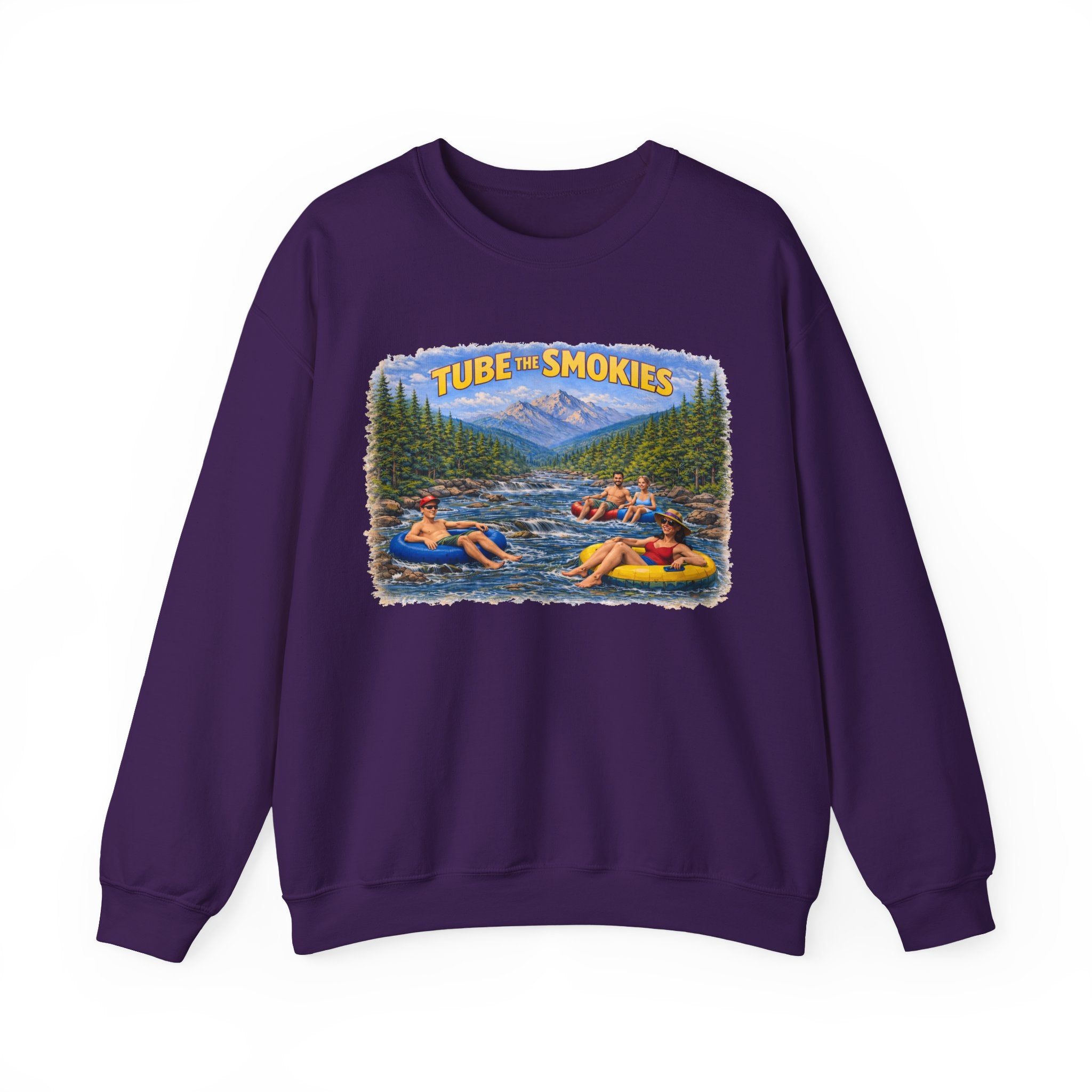 Tube the Smokies Crewneck Sweatshirt – Scenic River Tubing Graphic