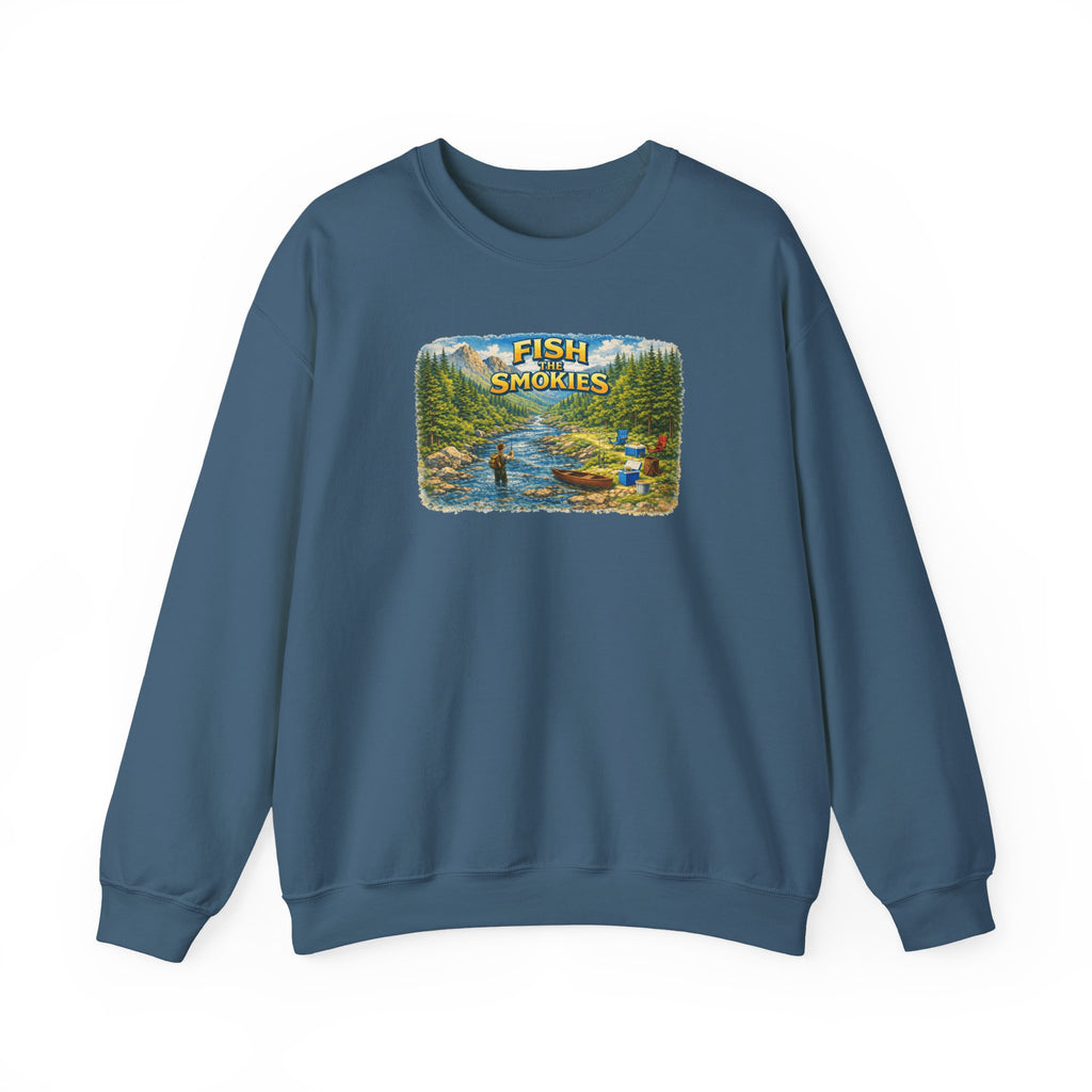 Fish Smokies Fishing Crewneck Unisex Sweatshirt