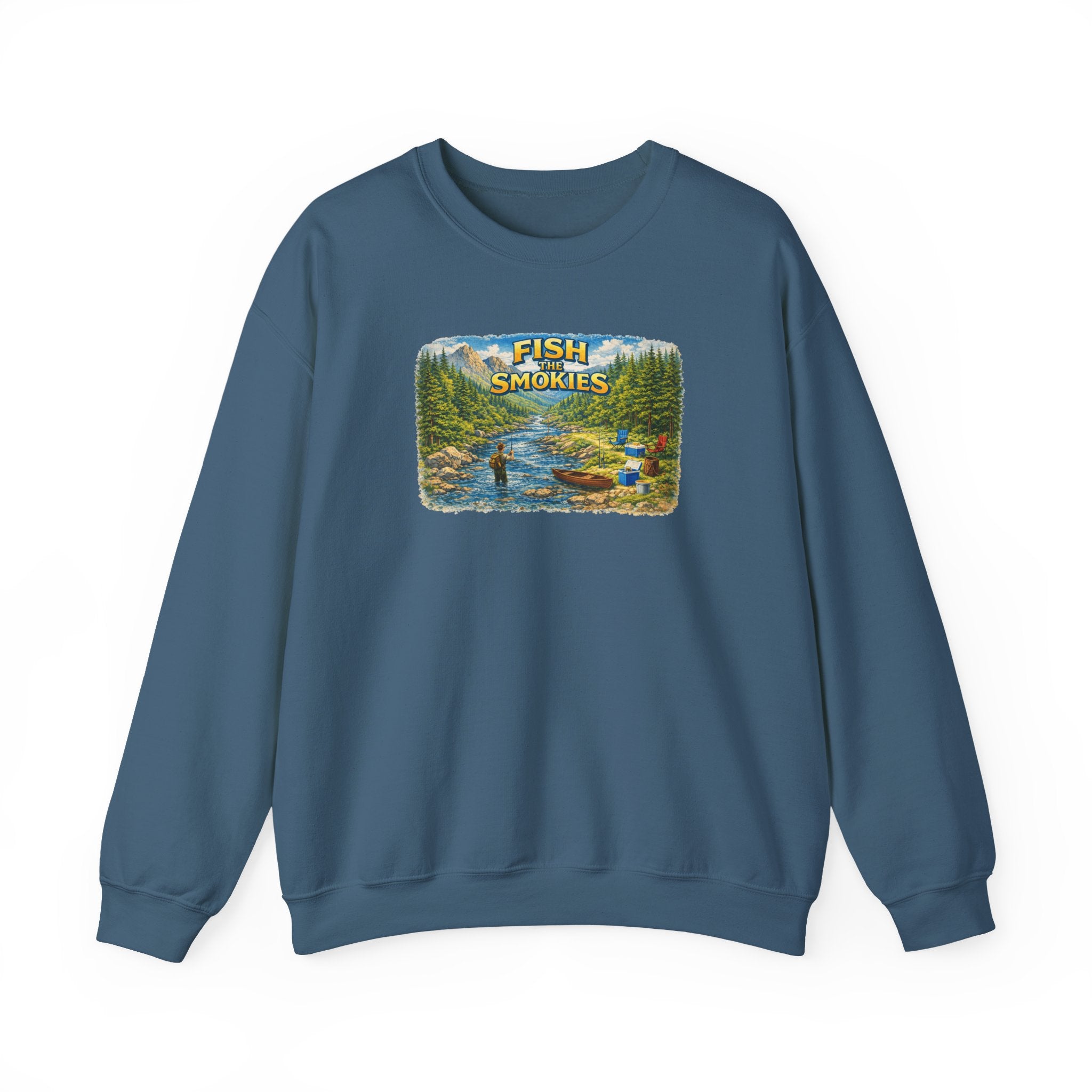 Fish Smokies Fishing Crewneck Unisex Sweatshirt