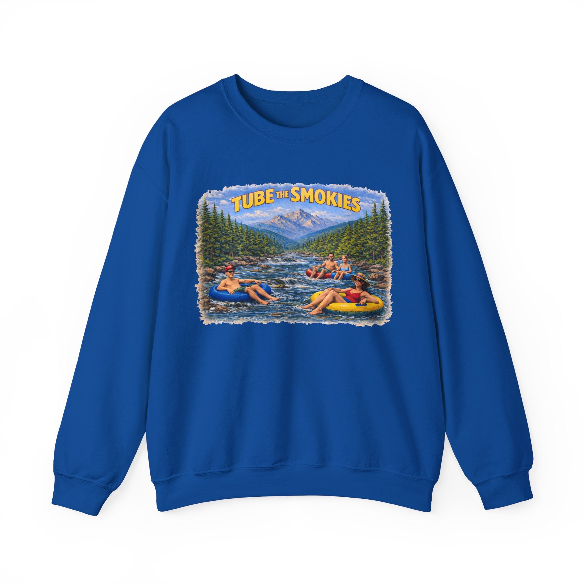 Tube the Smokies Crewneck Sweatshirt – Scenic River Tubing Graphic