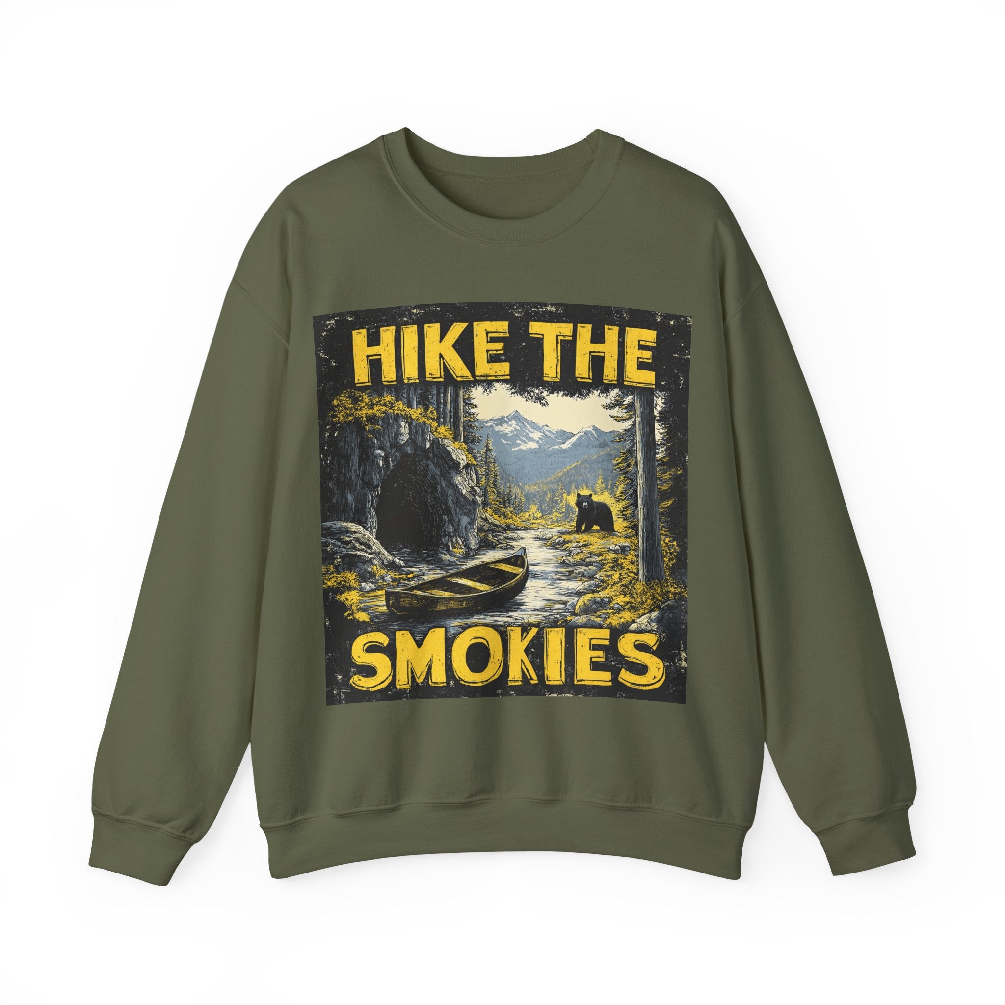 Hike the Smokies Sweatshirt — Vintage Mountain Hiking Unisex Crewneck