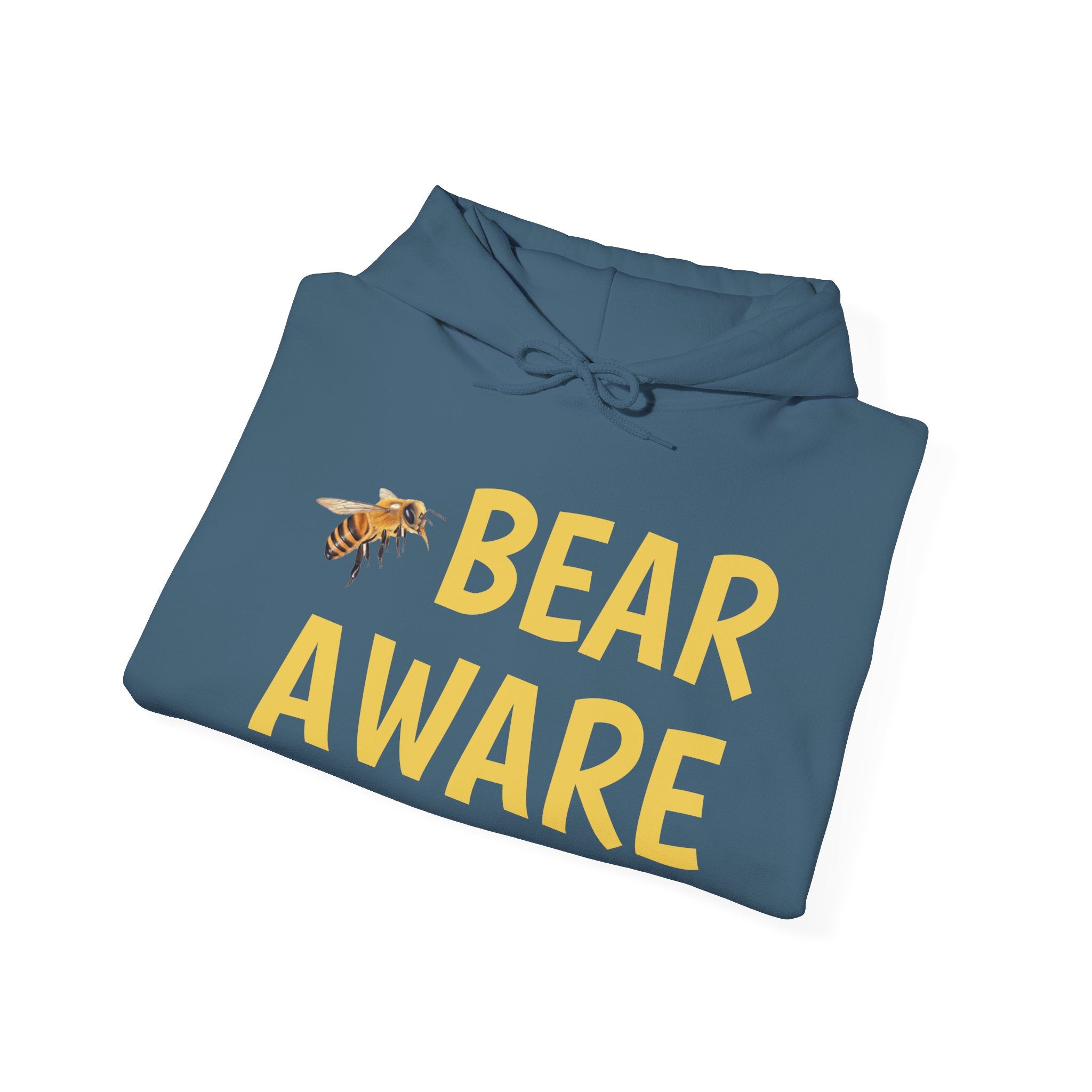 Bear Aware Hoodie - Cute Bear Illustration Wildlife Conservation Pullover