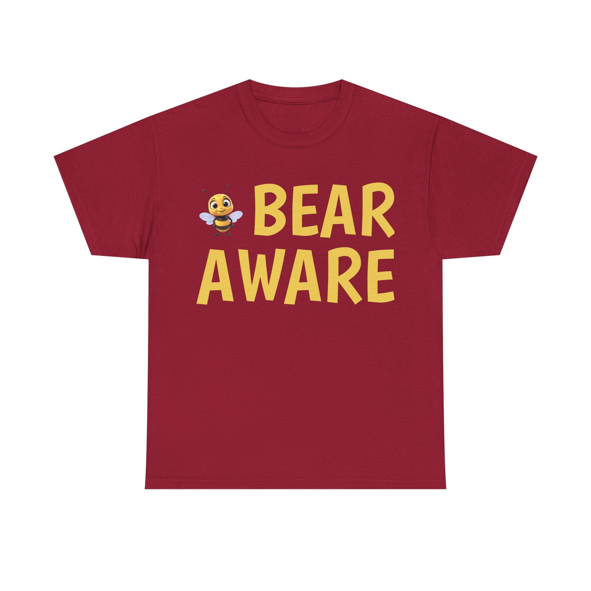Bear Aware Unisex Tee — Cute Bee Graphic Wildlife Awareness T-Shirt