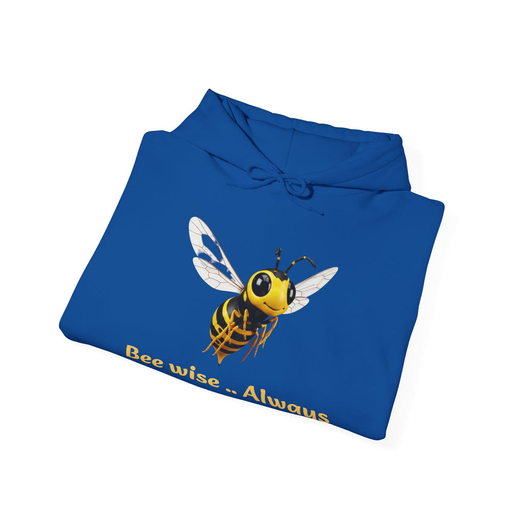 Bee Wise Hoodie — "Bee wise... Always hike with a friend" Nature Lover Graphic Hoodie