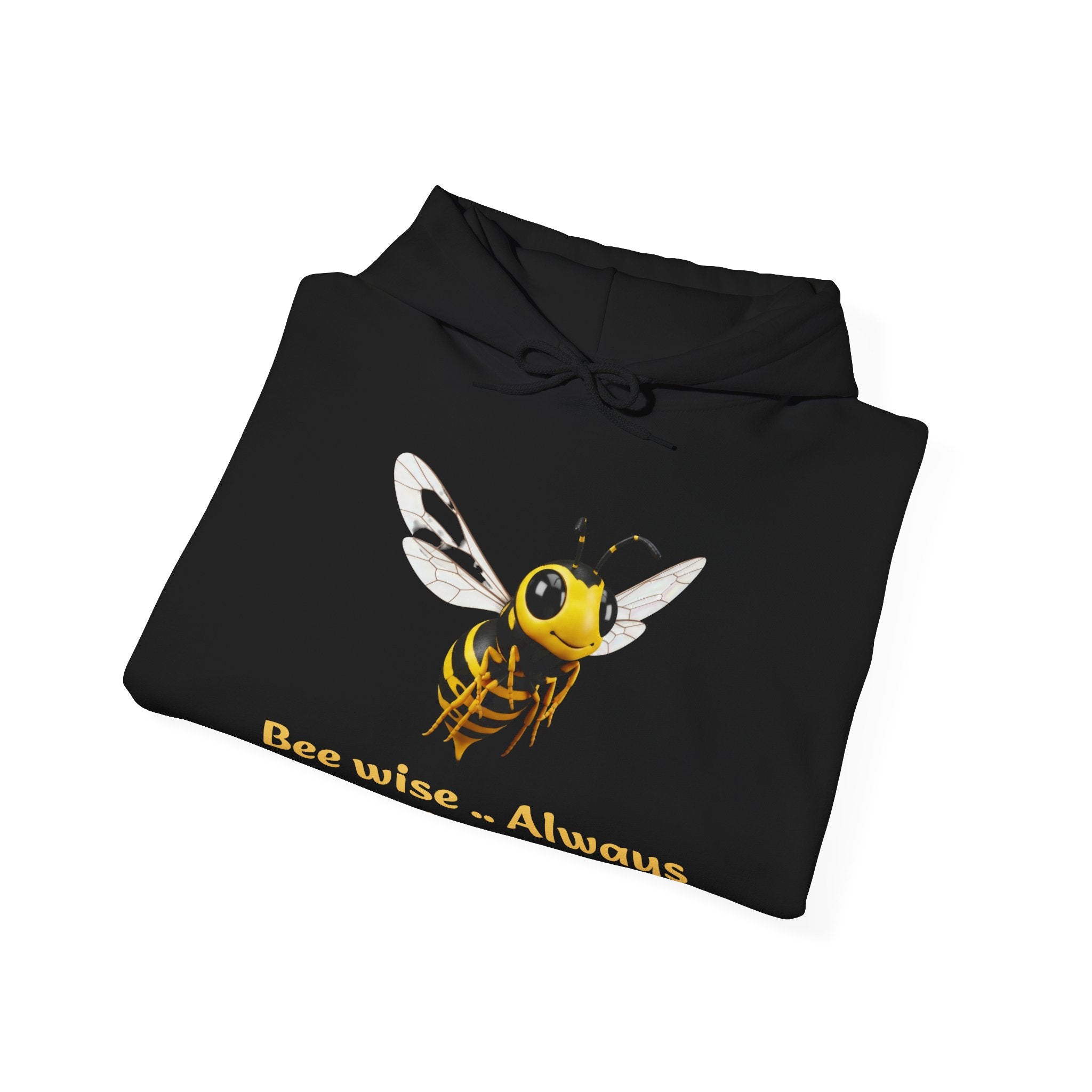 Bee Wise Hoodie — "Bee wise... Always hike with a friend" Nature Lover Graphic Hoodie