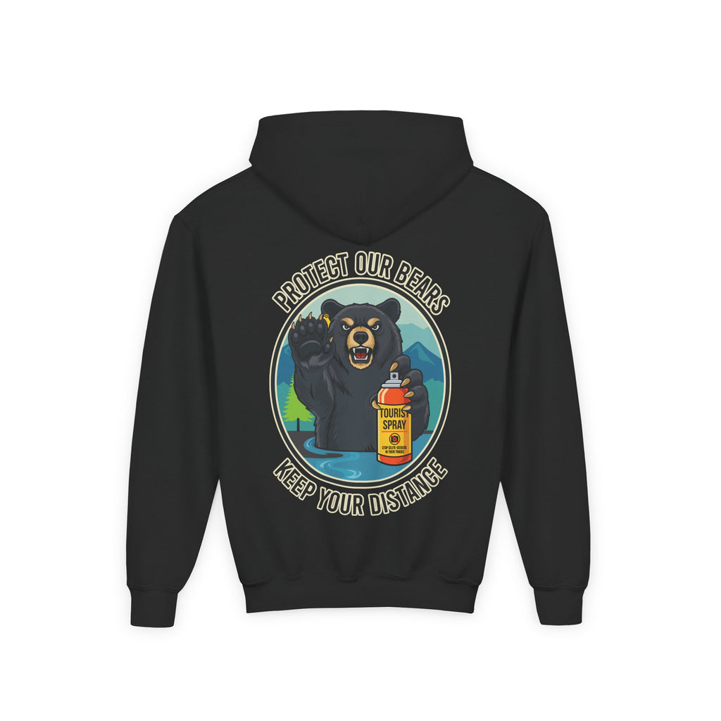 Bear Safety Youth Hoodie — "Protect Our Bears, Keep Your Distance"