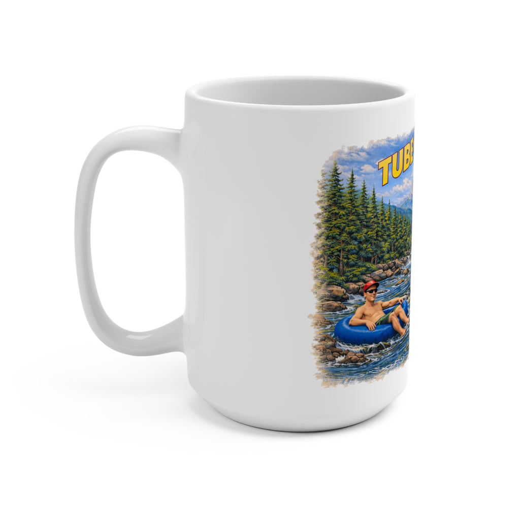 Tube the Smokies 15oz Ceramic Mug — River Tubing Smoky Mountains Souvenir