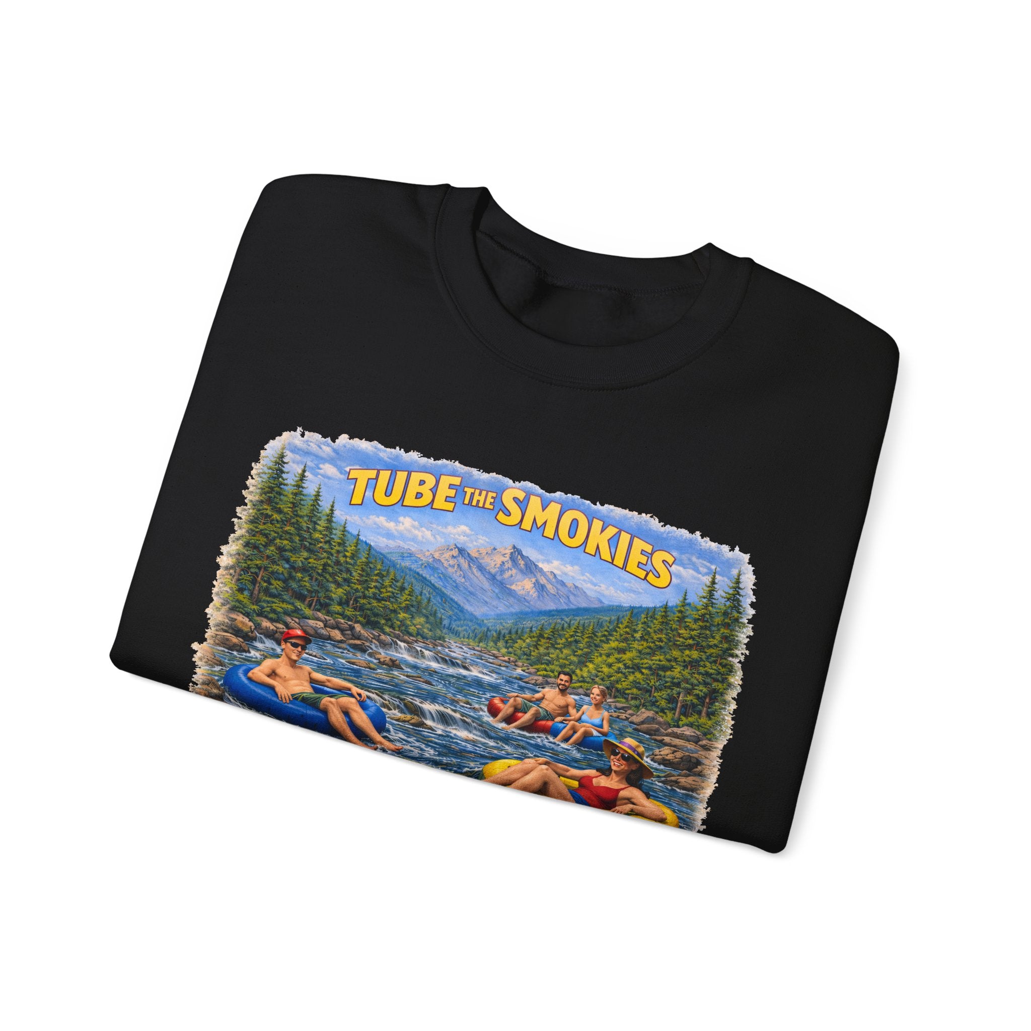 Tube the Smokies Crewneck Sweatshirt – Scenic River Tubing Graphic