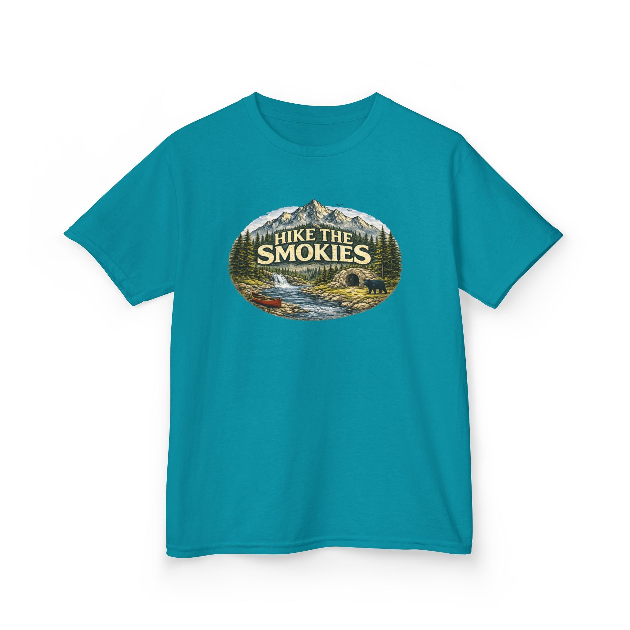Kids Tee — "Hike the Smokies" Scenic Mountain Camping Shirt