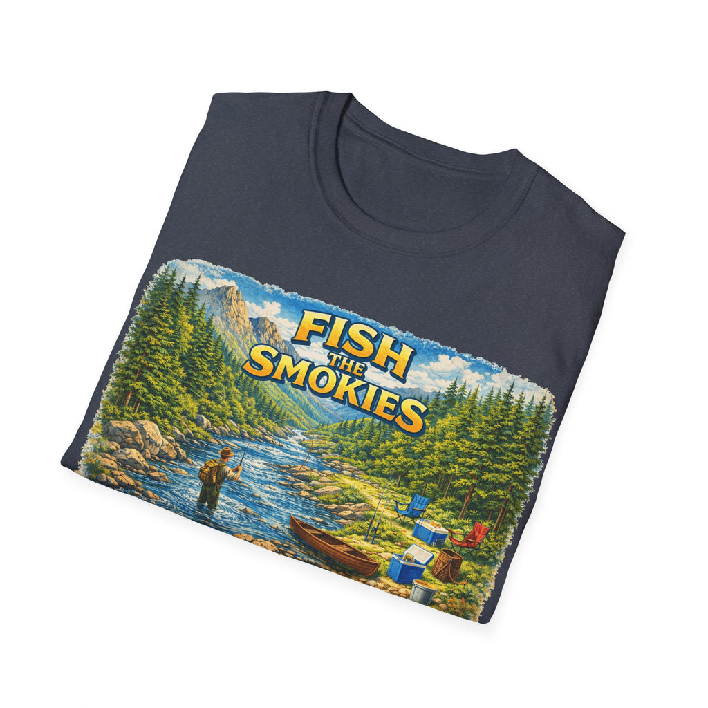 Fish the Smokies Unisex T-Shirt — Scenic Fishing River Graphic Tee