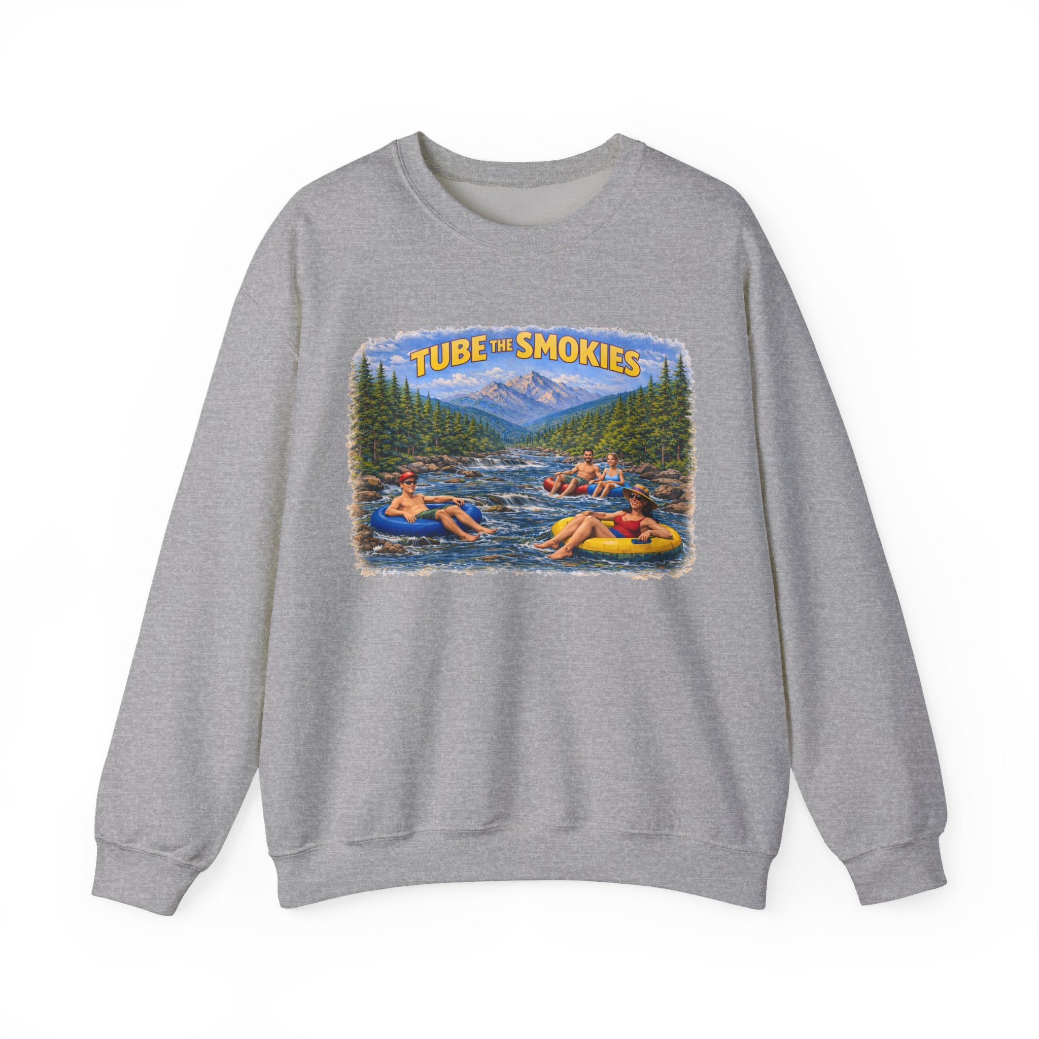 Tube the Smokies Crewneck Sweatshirt – Scenic River Tubing Graphic