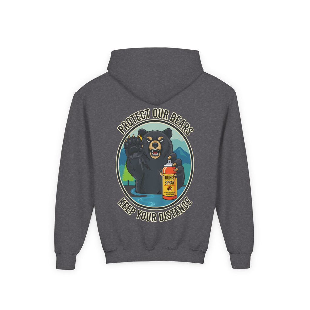 Bear Safety Youth Hoodie — "Protect Our Bears, Keep Your Distance"