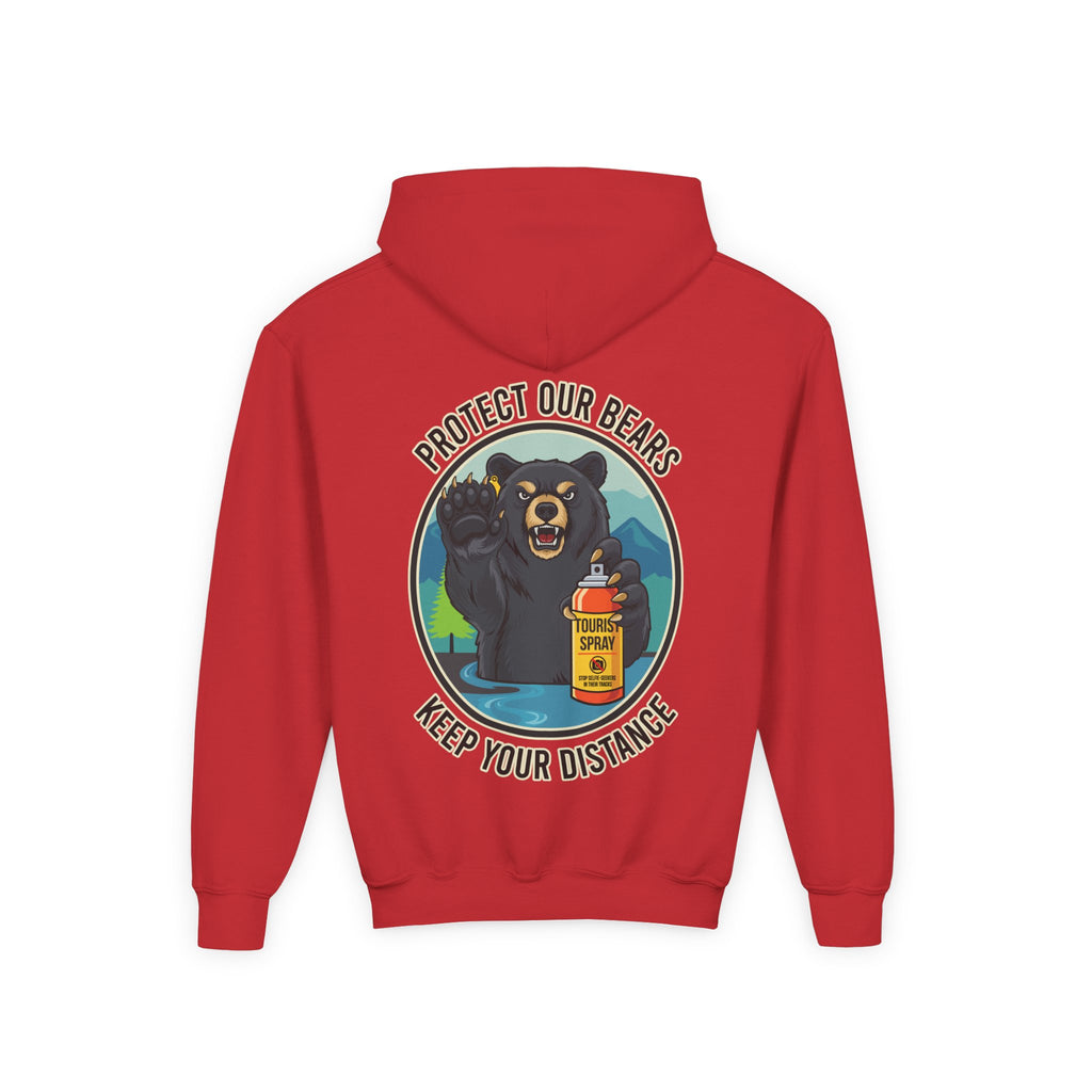 Bear Safety Youth Hoodie — "Protect Our Bears, Keep Your Distance"