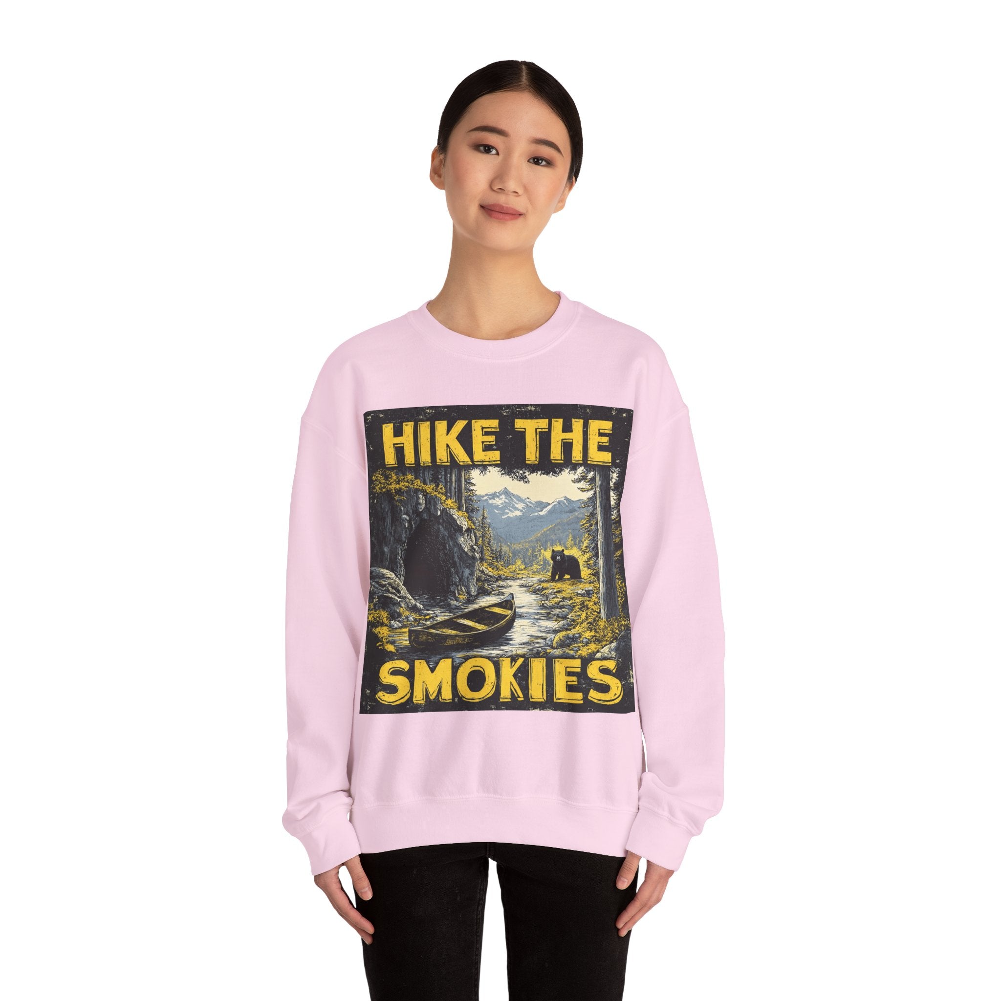 Hike the Smokies Sweatshirt — Vintage Mountain Hiking Unisex Crewneck