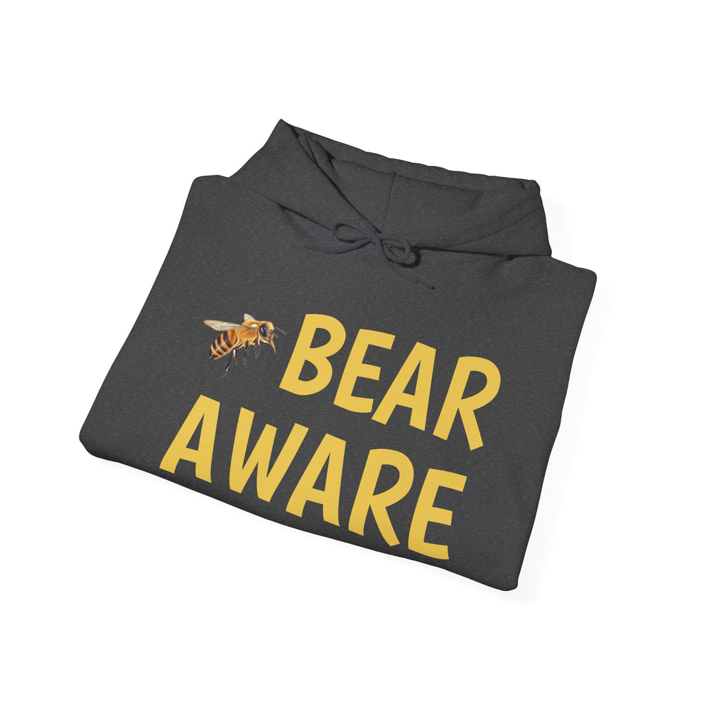 Bear Aware Hoodie - Cute Bear Illustration Wildlife Conservation Pullover