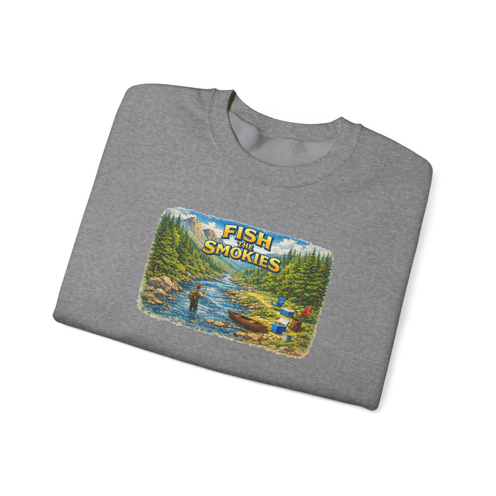 Fish Smokies Fishing Crewneck Unisex Sweatshirt