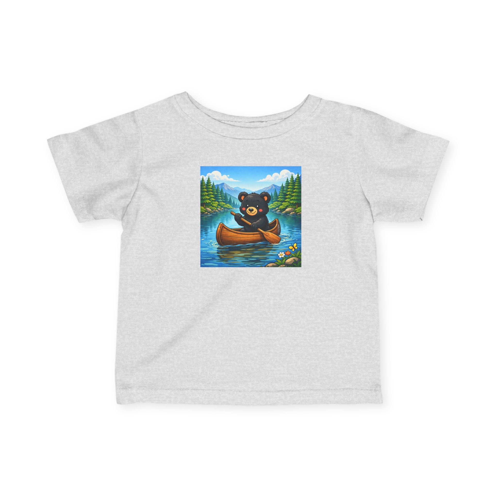 Infant Tee — Cute Bear Canoe Design (Baby T‑Shirt)