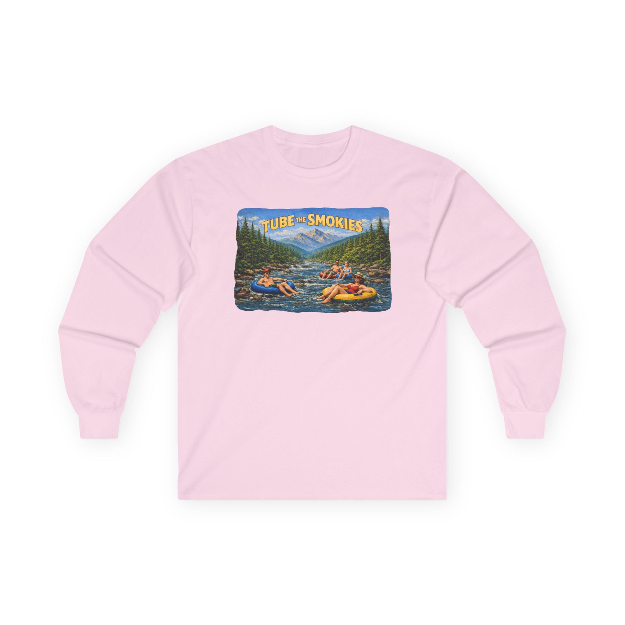 Smokies River Tubing Long Sleeve Tee – Vintage Outdoor Adventure Design